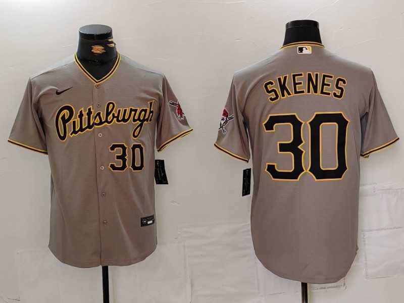 Men's Pittsburgh Pirates #30 Paul Skenes Number Grey Stitched Jersey,We sell and wholesale Men's Pittsburgh Pirates #30 Paul Skenes Number Grey Stitched Jersey on line form chian!